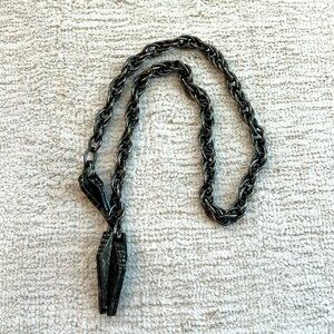 Lanvin chain necklace with art deco charm